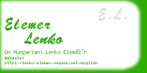 elemer lenko business card